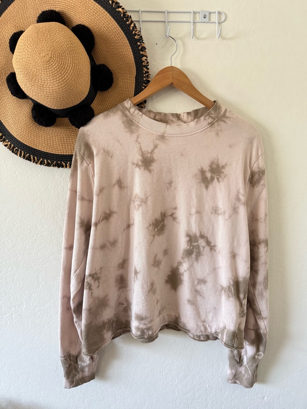 Grey State Tie Dye Cotton Crewneck Sweatshirt Size